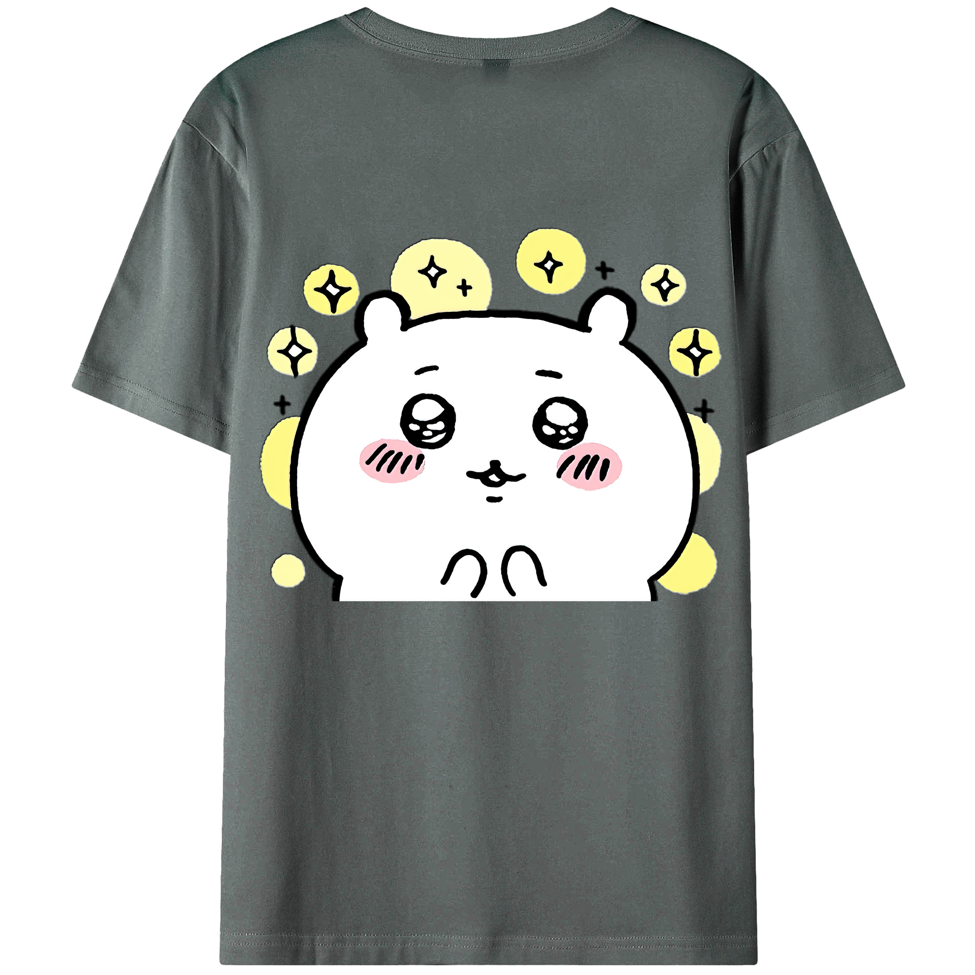 （画像用） ちいかわ ちいかわ Chii-kawa chiikawa 綿100％ メンズ半袖Tシャツ（バックプリント） 通気性